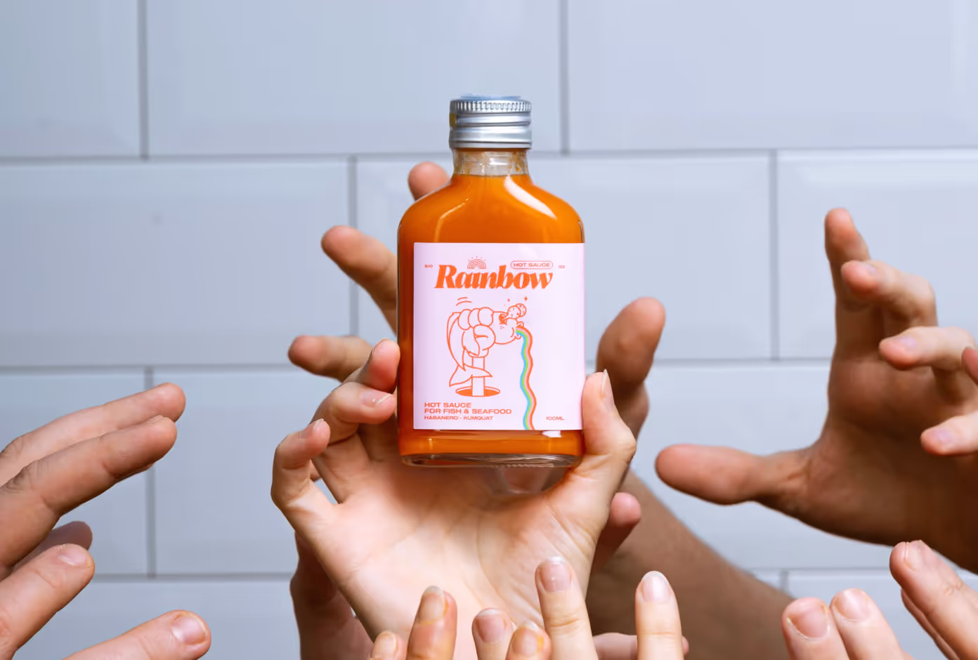 Rainbow Hot Sauce by Heyday studio